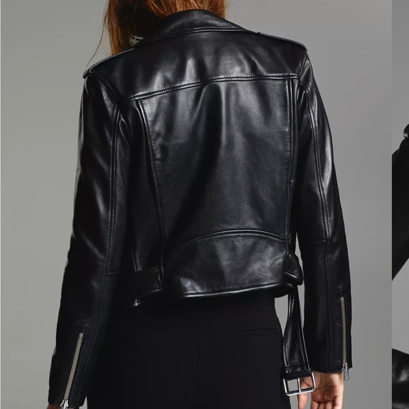 Lennon Leather Biker Jacket - Picture 6 of 10